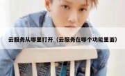 云服务从哪里打开（云服务在哪个功能里面）