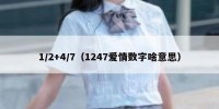 1/2+4/7（1247爱情数字啥意思）