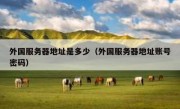外国服务器地址是多少（外国服务器地址账号密码）