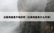 云服务器是干啥的啊（云服务器有什么作用）