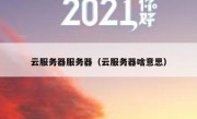 云服务器服务器（云服务器啥意思）