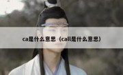 ca是什么意思（call是什么意思）