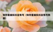如何看国际抖音账号（如何看国际抖音账号数据）