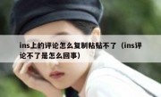 ins上的评论怎么复制粘贴不了（ins评论不了是怎么回事）