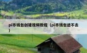 pi币钱包创建视频教程（pi币钱包进不去）