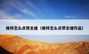 推特怎么点赞主播（推特怎么点赞主播作品）
