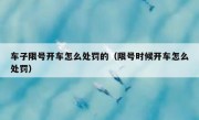 车子限号开车怎么处罚的（限号时候开车怎么处罚）