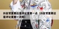 抖音赞重要还是评论重要一点（抖音赞重要还是评论重要一点呢）