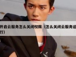 开启云服务怎么关闭权限（怎么关闭云服务运行）