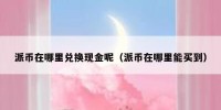派币在哪里兑换现金呢（派币在哪里能买到）