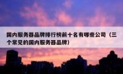 国内服务器品牌排行榜前十名有哪些公司（三个常见的国内服务器品牌）