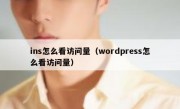 ins怎么看访问量（wordpress怎么看访问量）