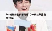 ins粉丝排名前十网站（ins粉丝数量最新排名）