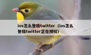 ios怎么登陆twitter（ios怎么登陆twitter正在授权）