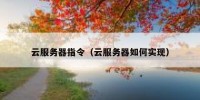 云服务器指令（云服务器如何实现）