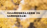 tiktok跨境电商怎么入驻英国（tiktok跨境电商怎么做）