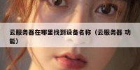 云服务器在哪里找到设备名称（云服务器 功能）