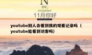 youtube别人会看到我的观看记录吗（youtube能看到访客吗）