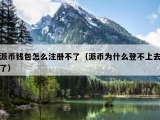 派币钱包怎么注册不了（派币为什么登不上去了）