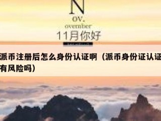 派币注册后怎么身份认证啊（派币身份证认证有风险吗）