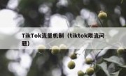 TikTok流量机制（tiktok限流问题）
