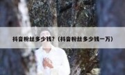 抖音粉丝多少钱?（抖音粉丝多少钱一万）