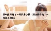 深圳限号开了一天罚多少钱（深圳限号跑了一天怎么处罚）