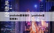 youtube歌单排行（youtube音乐榜单）