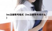 ins注册账号格式（ins注册账号填什么）