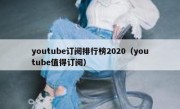 youtube订阅排行榜2020（youtube值得订阅）