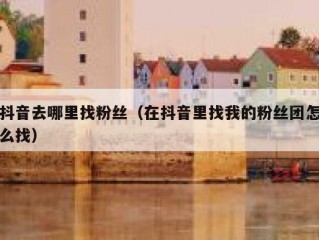 抖音去哪里找粉丝（在抖音里找我的粉丝团怎么找）