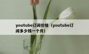 youtube订阅价格（youtube订阅多少钱一个月）