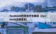 facebook的意思中文翻译（facebook汉语意思）