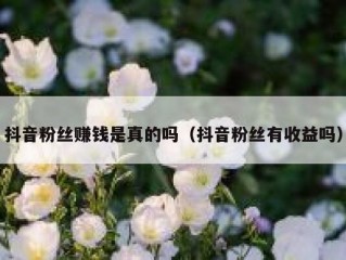 抖音粉丝赚钱是真的吗（抖音粉丝有收益吗）