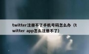 twitter注册不了手机号码怎么办（twitter app怎么注册不了）