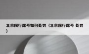 北京限行尾号如何处罚（北京限行尾号 处罚）