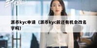 派币kyc申请（派币kyc前还有机会改名字吗）