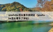 youtube怎么看不到评论（youtube怎么看不了评论）