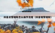 抖音点赞增粉怎么操作流程（抖音增赞增粉）