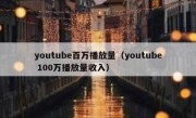 youtube百万播放量（youtube 100万播放量收入）