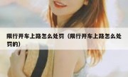 限行开车上路怎么处罚（限行开车上路怎么处罚的）