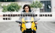 国外服务器购买平台有哪些品牌（国外服务器哪里买）