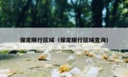 保定限行区域（保定限行区域查询）