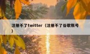 注册不了twitter（注册不了谷歌账号）
