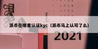 派币在哪里认证kyc（派币马上认可了么）