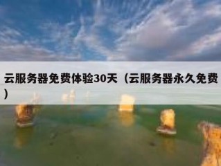 云服务器免费体验30天（云服务器永久免费）