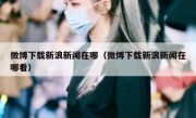 微博下载新浪新闻在哪（微博下载新浪新闻在哪看）