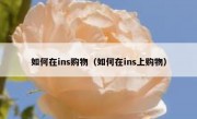 如何在ins购物（如何在ins上购物）