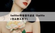 twitter咋登录不进去（twitter怎么登入不了）