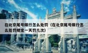 在北京尾号限行怎么处罚（在北京尾号限行怎么处罚规定一天罚几次）